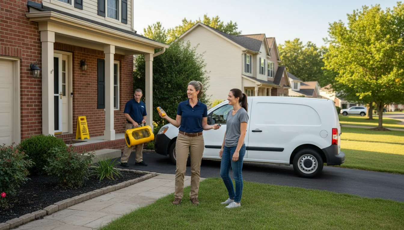 Residential water damage restoration in Redding, CT